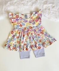 ÇİÇEK BASKILI YAZLIK TAKIM