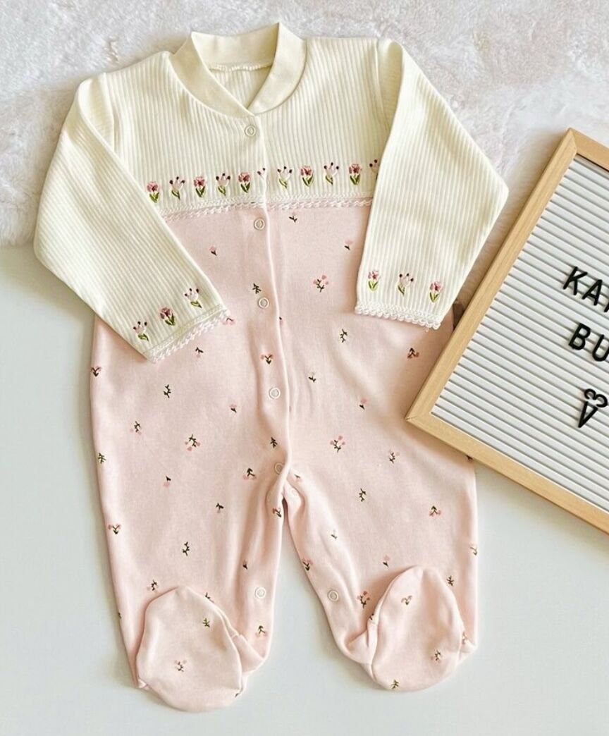 ÇITIR ÇİÇEK BASKILI TULUM