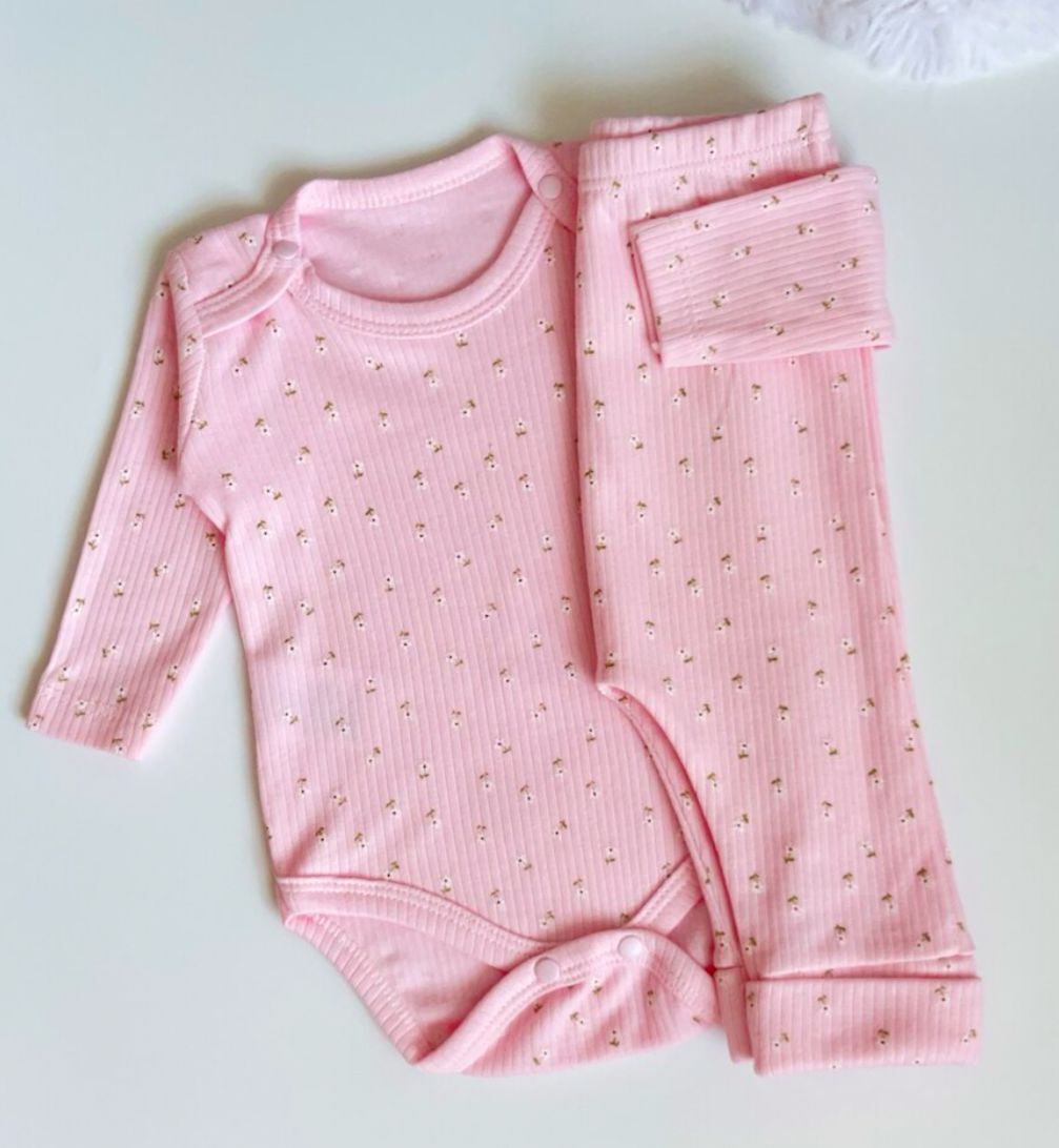 ÇİÇEK DETAYLI FİTİLLİ TAKIM