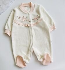 ÇİÇEK DETAYLI KADİFE TULUM