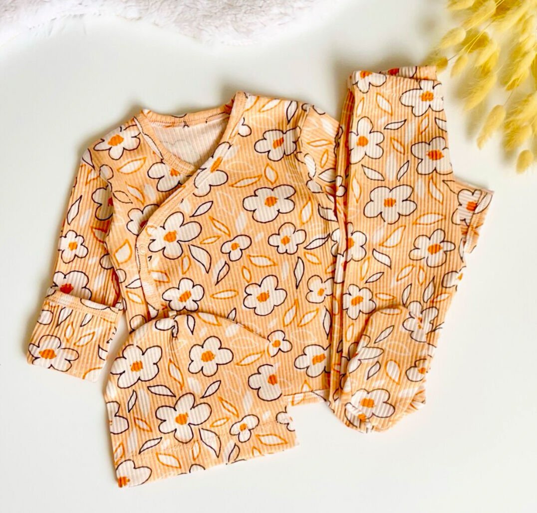 ÇİÇEK BASKILI 3 LÜ HASTANE ÇIKIŞI