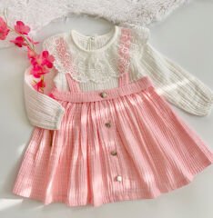 FİSTOLU MÜSLİN ELBİSE