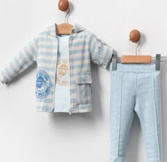 KETEN CEKET DETAYLI  3 LÜ ERKEK TAKIM