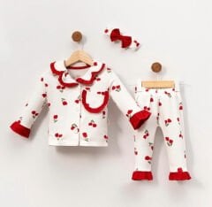 ANNELER İÇİN LALE BASKILI PİJAMA TAKIMI