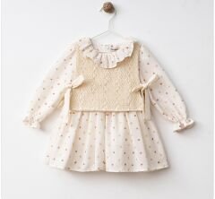 DANTEL YELEK DETAYLI ÇITIR ELBİSE