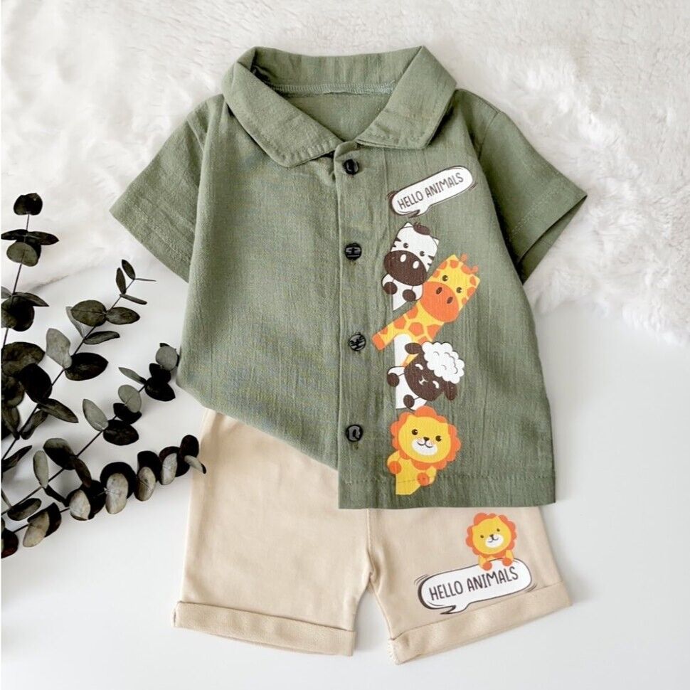 HAYVAN DETAYLI GÖMLEK TAKIM