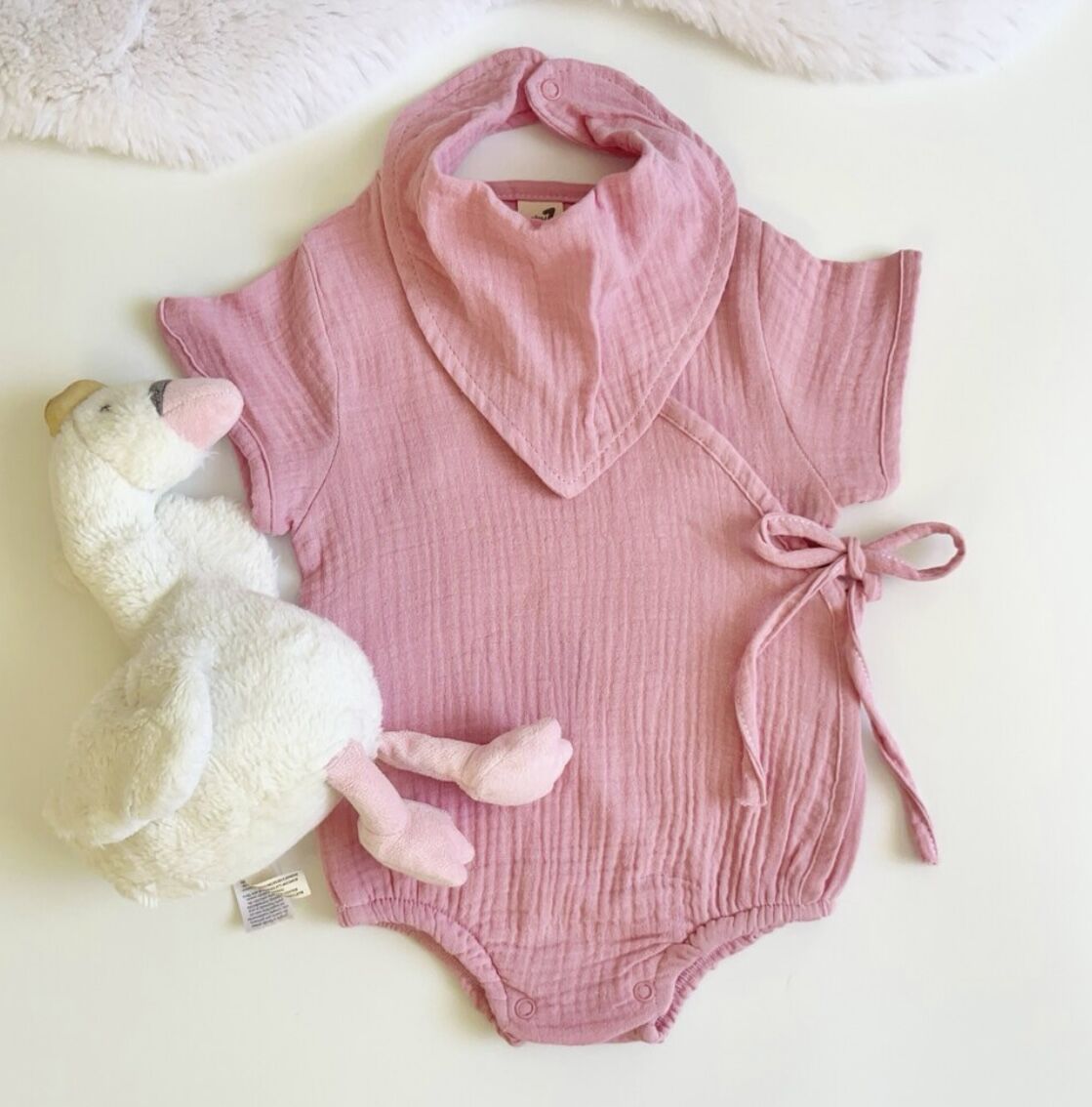 ORGANİK MÜSLİN 2 Lİ ROMPER