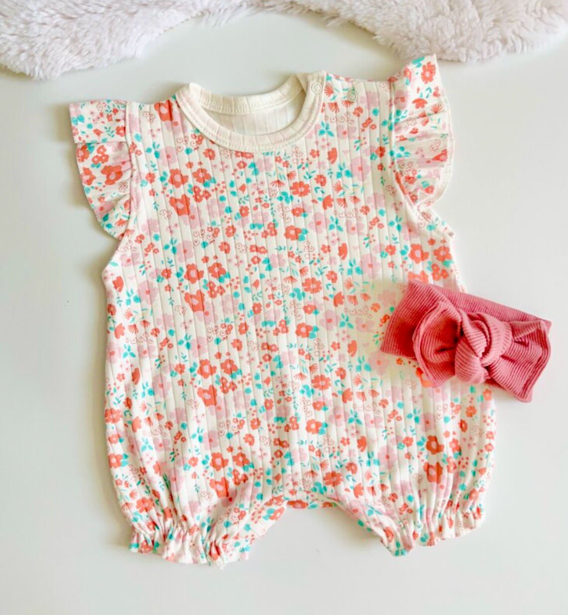 ÇİÇEK BASKILI YAZLIK TULUM