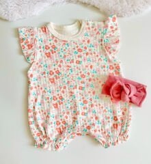 ÇİÇEK BASKILI YAZLIK TULUM