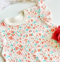 ÇİÇEK BASKILI YAZLIK TULUM