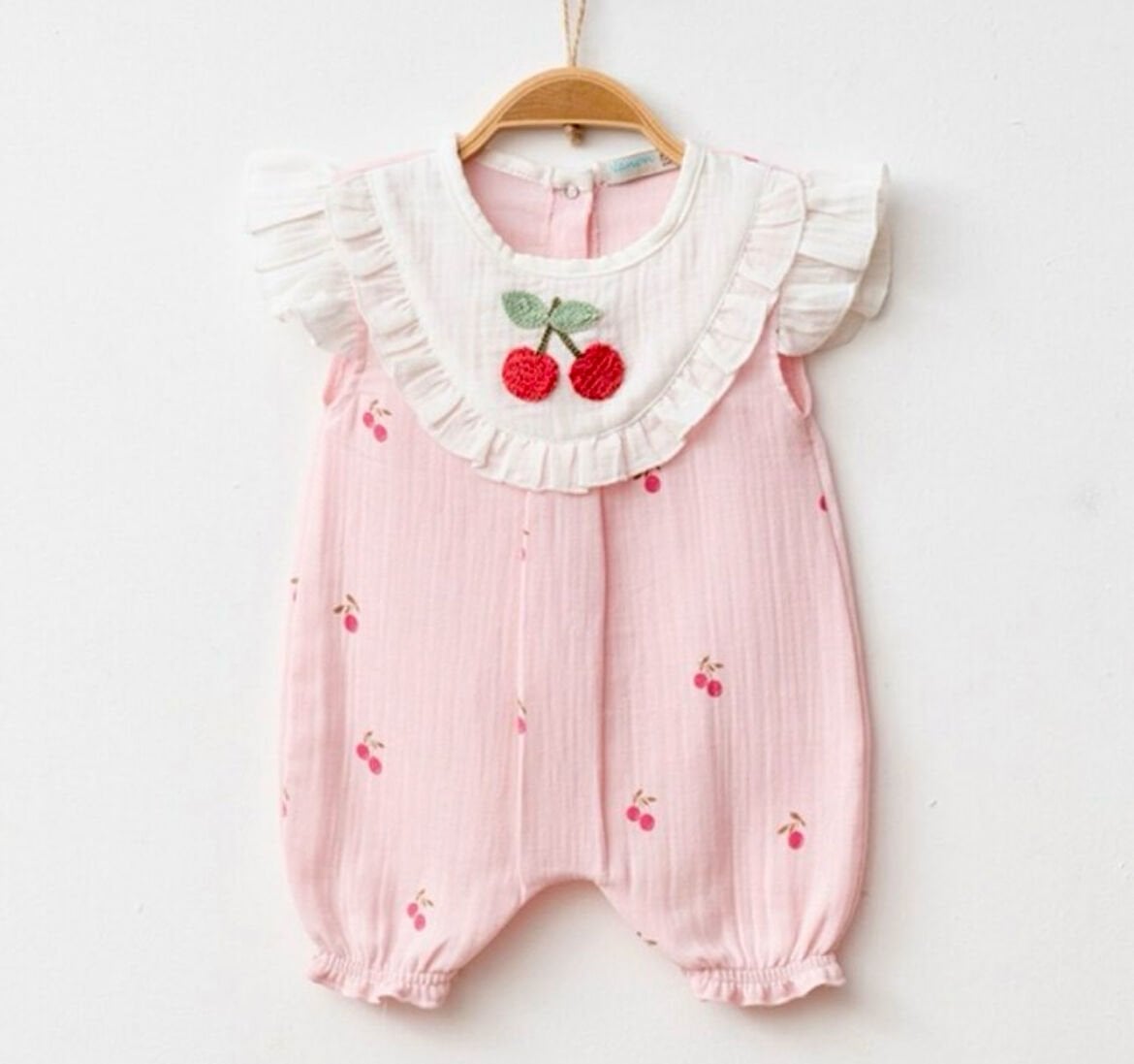 KİRAZ BASKILI MÜSLİN TULUM