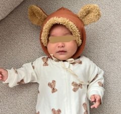 PELUŞ ŞAPKA PATİK TAKIMI