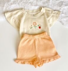 ÇİÇEK BASKILI FIRFIRLI TAKIM