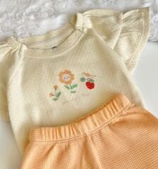 ÇİÇEK BASKILI FIRFIRLI TAKIM