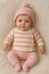 ÇİZGİLİ 4 LÜ ÖRGÜLÜ TAKIM