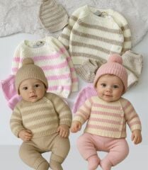 ÇİZGİLİ 4 LÜ ÖRGÜLÜ TAKIM