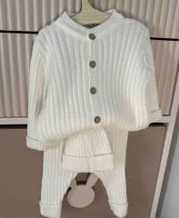 ORGANİK 3 LÜ KIŞLIK ÖRGÜ TAKIM(krem)