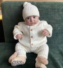 ORGANİK 3 LÜ KIŞLIK ÖRGÜ TAKIM(krem)