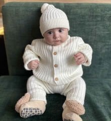 ORGANİK 3 LÜ KIŞLIK ÖRGÜ TAKIM(krem)