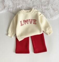 LOVE NAKIŞLI 3 İP ŞARDONLU KIŞLIK TAKIM