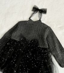 TOKALI SİMLİ TRİKO  TÜTÜLÜ ELBİSE