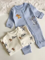 KEDİ VE FARE BASKILI 2 Lİ TULUM