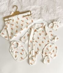 ANANAS BASKILI TULUM VE BATTANİYE  5 Lİ SET