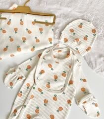 ANANAS BASKILI TULUM VE BATTANİYE  5 Lİ SET