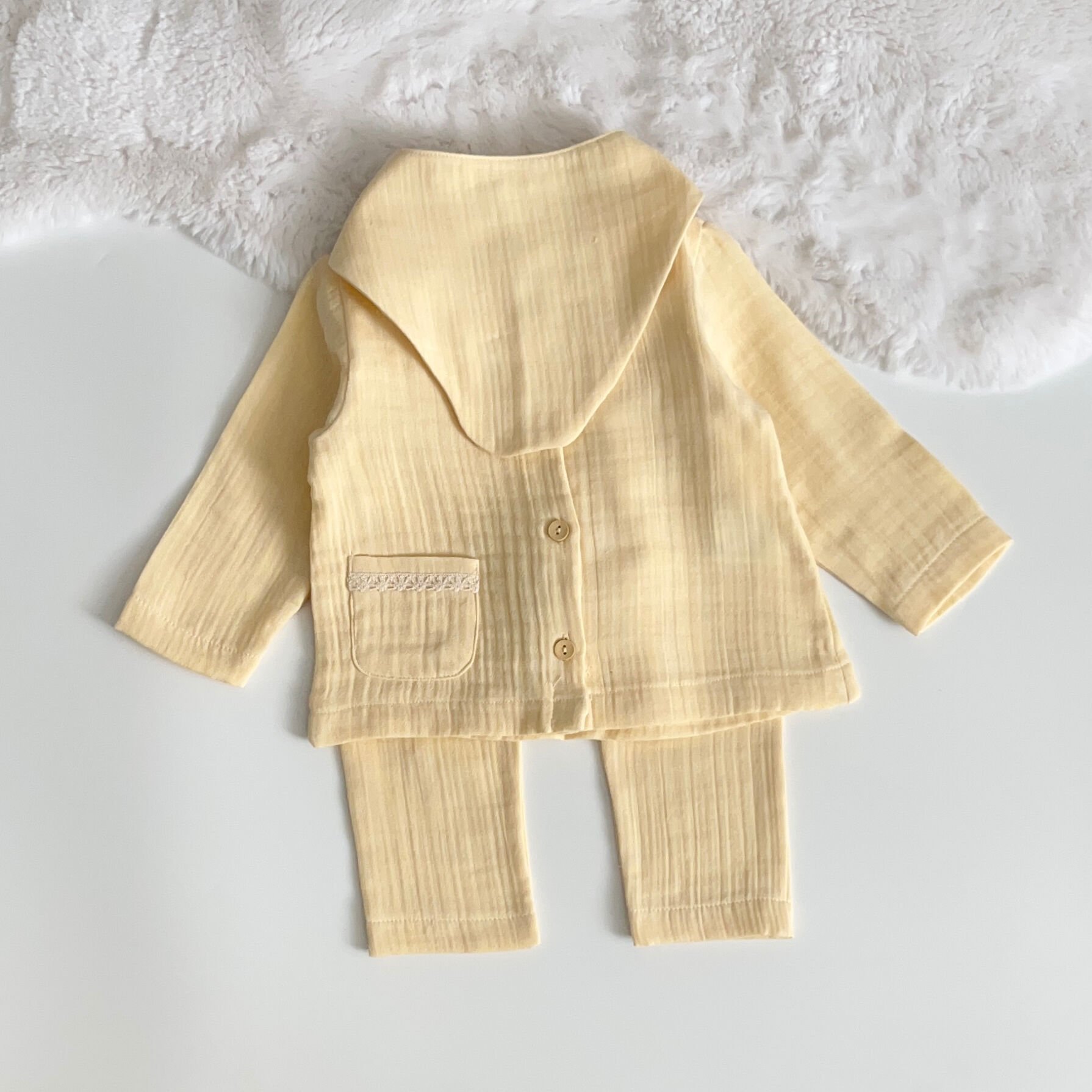 MÜSLİN SOFT BEBEK SARISI 3 LÜ TAKIM