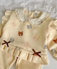 3 İP ŞARDONLU TAVŞAN BASKILI TAKIM