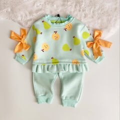 3 İP ŞARDONLU MEYVE BASKILI FİYONKLU TAKIM