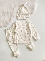 KENDİNDEN ELDİVENLİ ÇİÇEK BASKILI ORGANİK HASTANE ÇIKIŞI